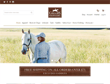 Tablet Screenshot of gallopssaddlery.com